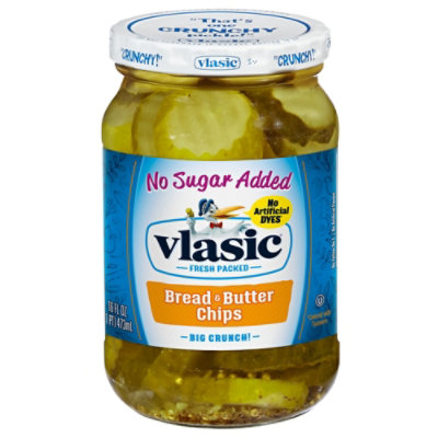 Vlasic No Sugar Added Bread And Butter Pickle Chips - 16 Fl Oz - Image 1