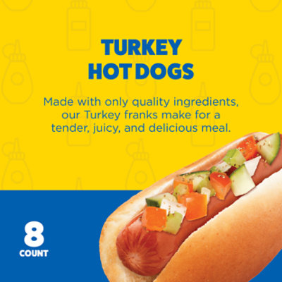 Ball Park Turkey Hot Dogs Original Length 8 Count - Image 2