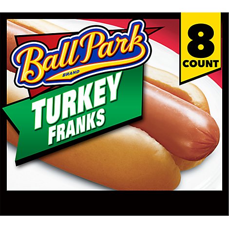 Ball Park Turkey Hot Dogs Original Length 8 Count