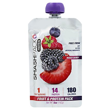 Smashpack Protein Mixed Berry Fruit And Protein Pack - 5 Oz - Image 1