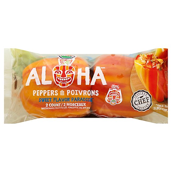 Peppers Bell Peppers Striped Aloha Prepacked - 2 Count