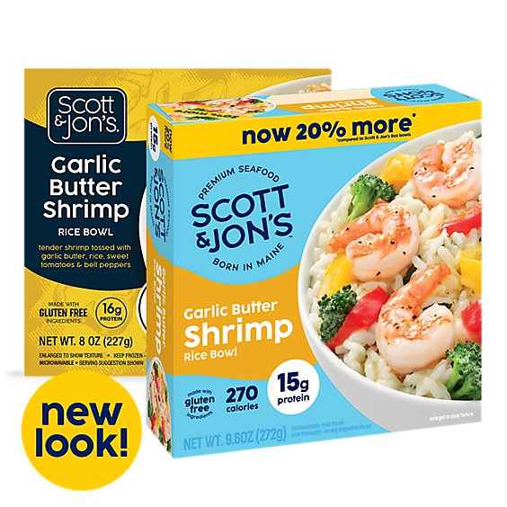 Scott & Jons Garlic Butter Shrimp Rice Bowl - 8 Oz