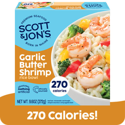 Scott & Jon's Garlic Butter Shrimp Rice Bowl Frozen Meal - 9.6 Oz - Image 2