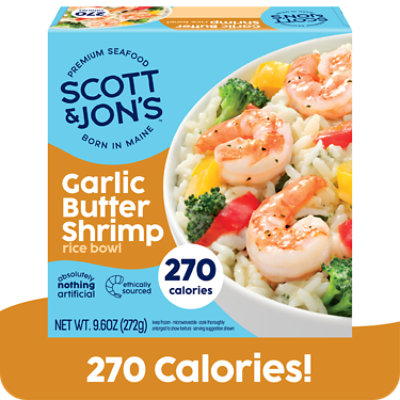 Scott & Jon's Garlic Butter Shrimp Rice Bowl Frozen Meal - 9.6 Oz - Image 3