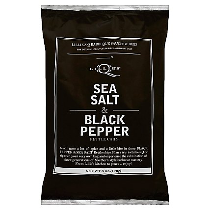 Lillies Q Sea Salt And Black Pepper Kettle Chips - 6 Oz - Image 1