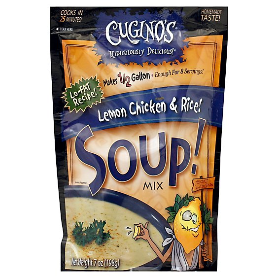 Cuginos Soup Greek Chicken & Rice - 7 Oz