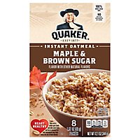 QUAKER Maple and Brown Sugar Instant Oatmeal - 8 - 1.51 Oz.  - Image 3