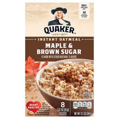 QUAKER Maple and Brown Sugar Instant Oatmeal - 8 - 1.51 Oz.  - Image 2