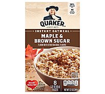 QUAKER Maple and Brown Sugar Instant Oatmeal - 8 - 1.51 Oz.
