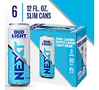 Bud Light Next Light Beer Cans - 6-12 Fl. Oz.
