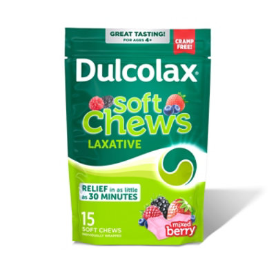 Dulcolax Saline Laxative Soft Chews Mixed Berry Flavor - 15 Count - Image 1