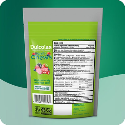 Dulcolax Saline Laxative Soft Chews Mixed Berry Flavor - 15 Count - Image 3