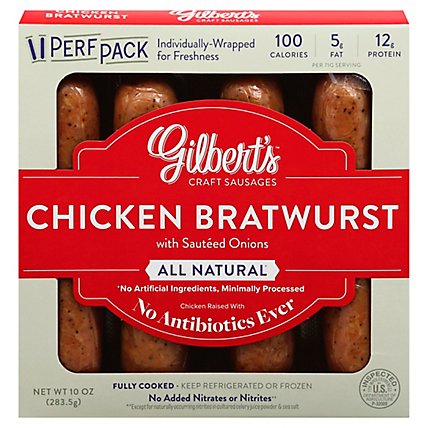 Gilberts Chicken Bratwurst - 10 Oz - Image 3