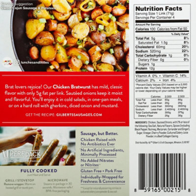 Gilberts Chicken Bratwurst - 10 Oz - Image 6
