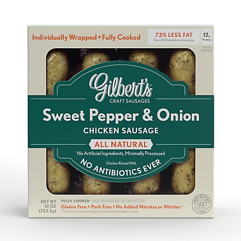 Gilbert Pepper/Onion Breakfast Sausage - 10 Oz