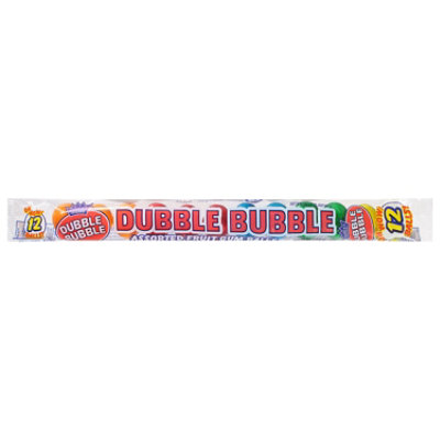 Dubble Bubble Gum Balls Assorted Fruit Wrapper - 12 Count