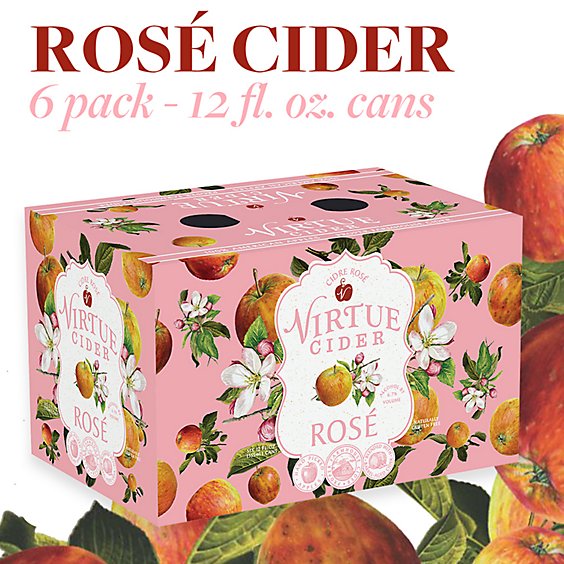 Virtue Cider Rose Hard Cider Cans - 6-12 Fl. Oz.