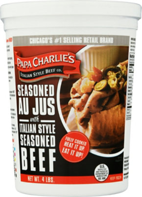 Papa Charlies Italian Beef - 4 Lb - Image 2