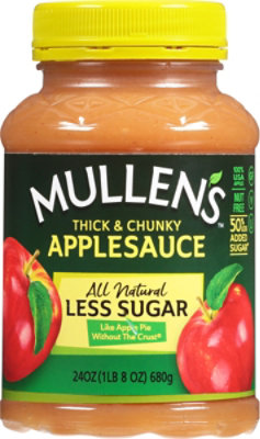 Mullens Applesauce Think & Chunky No Added Sugar - 24 Oz - Image 2