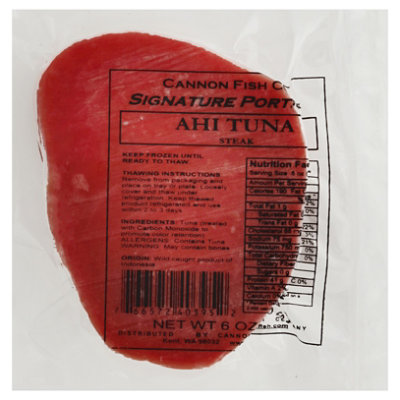 Cannon Fish Co. Ahi Tuna Steak - 6 Oz - Image 1