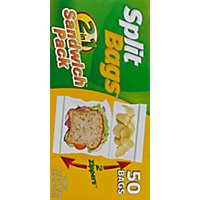 Split 2 In 1 Sandwich Bags - 50 Count - Image 3