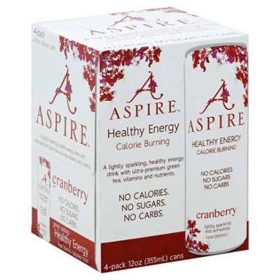 Aspire Energy Drink Healthy Energy Cranberry Box - 4-12 Fl. Oz. - Image 1