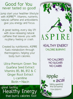 Aspire Energy Drink Healthy Energy Apple + Acai Box - 4-12 Fl. Oz. - Image 3