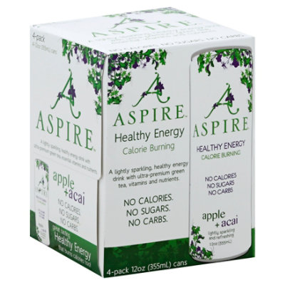 Aspire Energy Drink Healthy Energy Apple + Acai Box - 4-12 Fl. Oz. - Shaw's