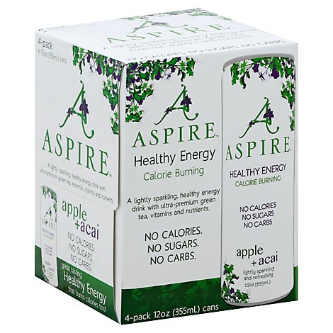 Aspire Energy Drink Healthy Energy Apple + Acai Box - 4-12 Fl. Oz.
