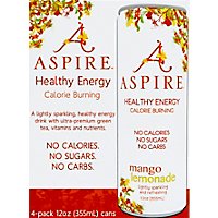 Aspire Energy Drink Healthy Energy Mango Lemonade Box - 4-12 Fl. Oz. - Image 2