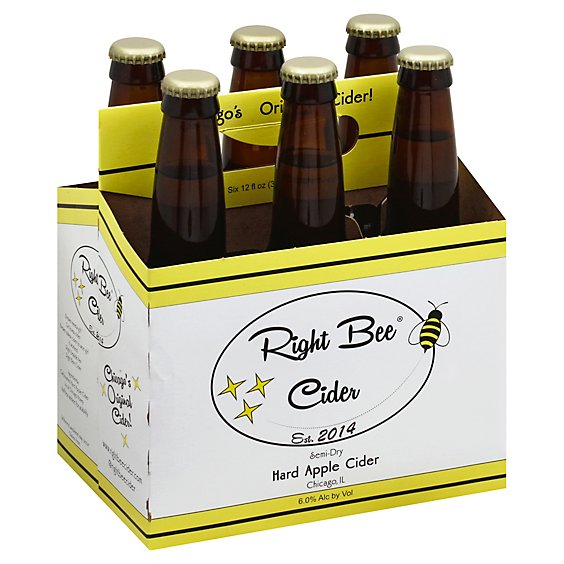 Right Bee Hard Apple Cider - 6-12 Fl. Oz.