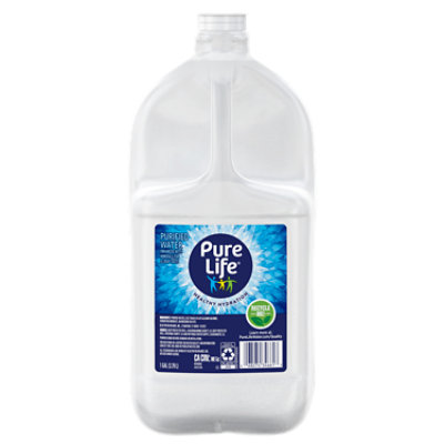 Pure Life No Flavor Purified Water Bottle - 1 Gallon - Image 1