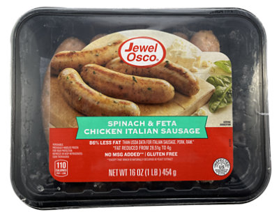 Jewel Spinach Feta Chicken Sausage - 16 Oz - Image 1