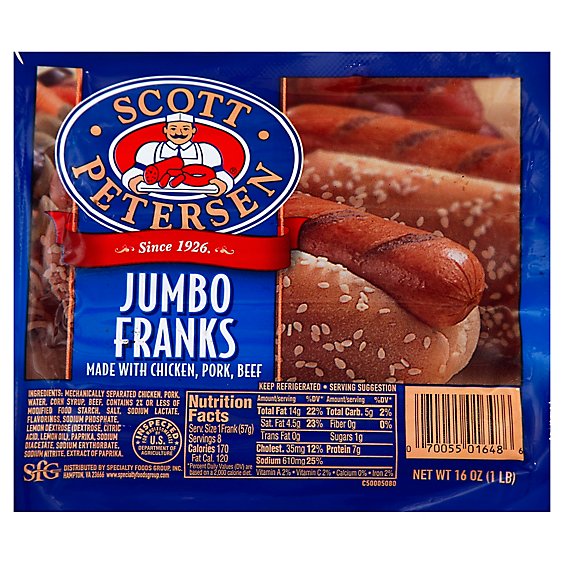 Scott Petersen Jumbo Meat Frank - 16 Oz