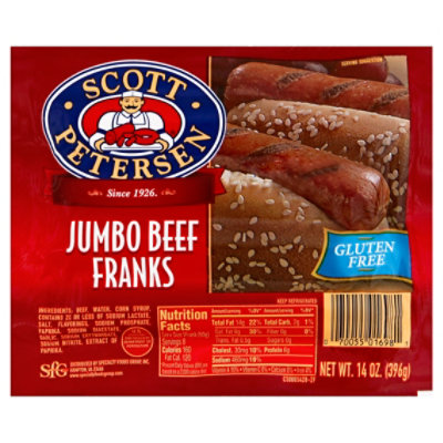 Scott Petersen Beef Franks - 14 Oz - Image 1