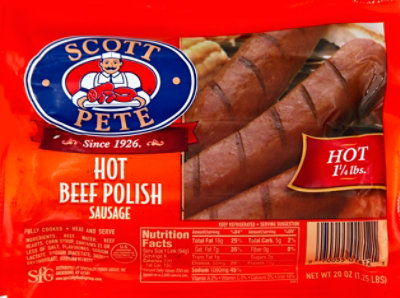 Scott Petersen Hot Beef Polish Sausage - 20 Oz - Image 2