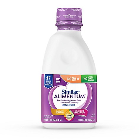 Similac Infant Formula Ready To Feed Alimentum Hypoallergenic and Colic With Iron - 32 Fl. Oz.