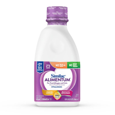 Similac Infant Formula Ready To Feed Alimentum Hypoallergenic and Colic With Iron - 32 Fl. Oz.