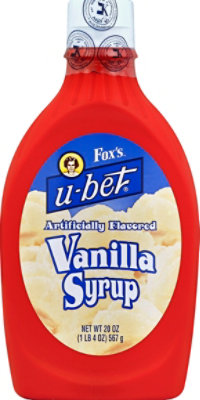 Foxs U Bet Syrup Vanilla - 20 Oz - Image 1
