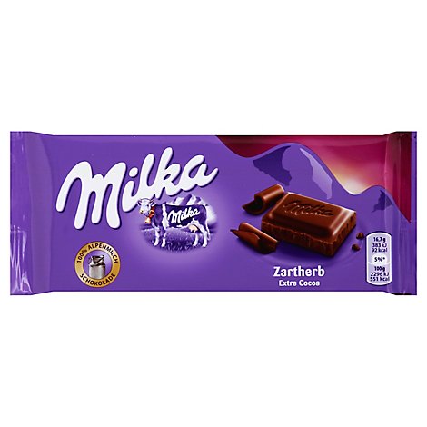 Milka Bittersweet Chocolate Bar - 3.52 Oz