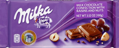 Milka Alpine Milk Chocolate Raisins And Nuts - 3.52 Oz - Image 2