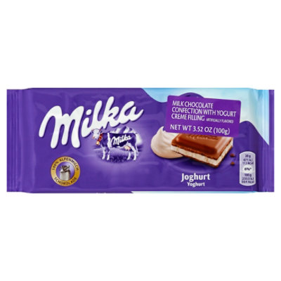 Milka Strawberry Yogurt Creme Chocolate Bar - 3.52 Oz - Image 1