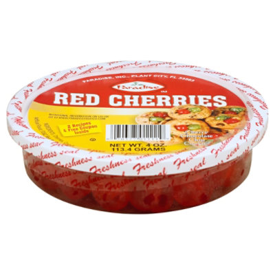 Paradise Holiday Fruit Whole Red Cherries - 4 Oz