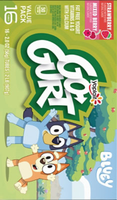 Yoplait Gogurt Strawberry/Berry Smoothie 16 Count - 32 Oz - Image 5