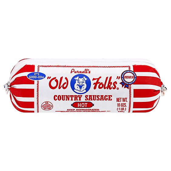 Old Fold Hot Roll Sausage - 16 Oz