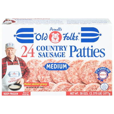 Purnells Old Folks Country Sausage Patties Medium 24 Count - 38 Oz - Image 3