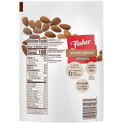Fisher Whole Natural Almonds - 4.5 Oz - Image 6