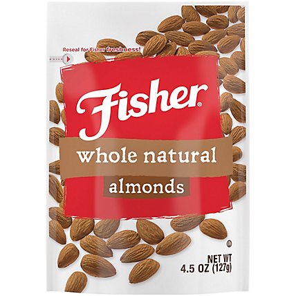 Fisher Whole Natural Almonds - 4.5 Oz - Image 2