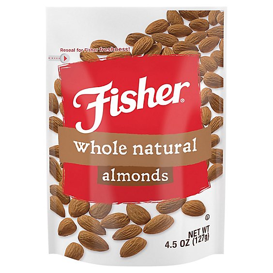 Fisher Whole Natural Almonds - 4.5 Oz