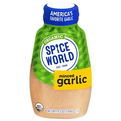 Spice World Garlic Minced Squeeze Organic - 9.5 Oz - Image 1